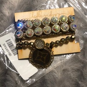Upcycled LV bracelet stack